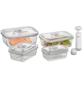 Vakuumbehälter-Set VacuBoxx E-Set transparent 0,370,61,01,5 l, 1 Set