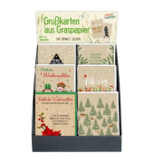 Weihnachtskarte  sortiert 6 Dekore a 12