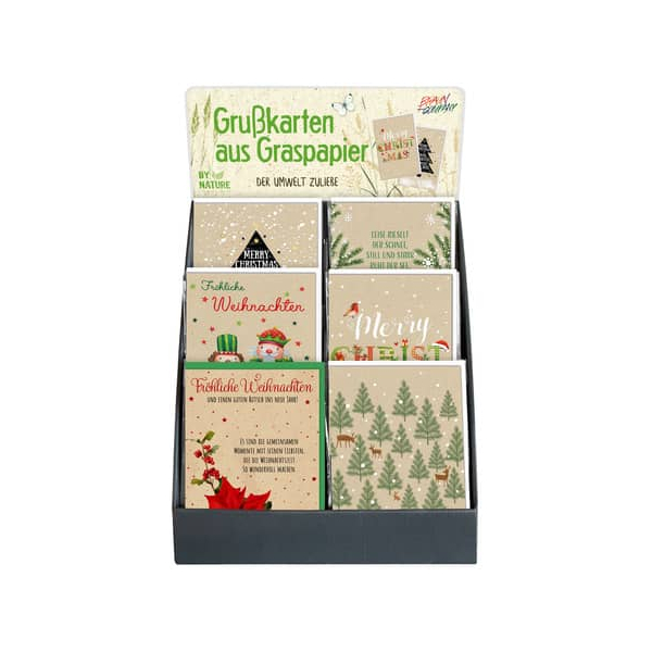 72 Stück Braun und Company Weihnachtskarte  sortiert 6 Dekore a 12 4014995845870 Braun & Company