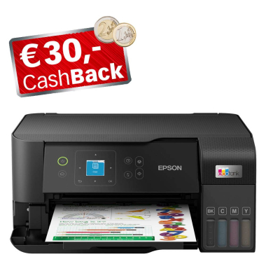 AKTION: EPSON EcoTank ET-2840 3 in 1 Tintenstrahl-Multifunktionsdrucker schwarz mit CashBack