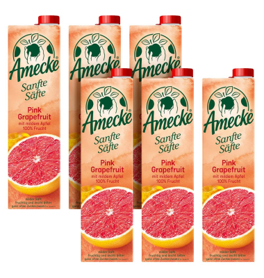 Sanfte Säfte Pink Grapefruit-Apfel-Sweetie Fruchtsaft 6x 1,0 l