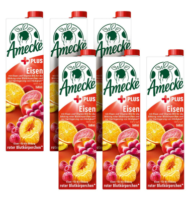 + Eisen Fruchtsaft 6x 1,0 l