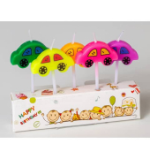 Geburtstagskerze 52895 Auto farbig sortiert 