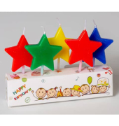 Geburtstagskerze 52897 Stern farbig sortiert 