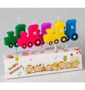 Geburtstagskerze 52900 Lokomotive farbig sortiert 