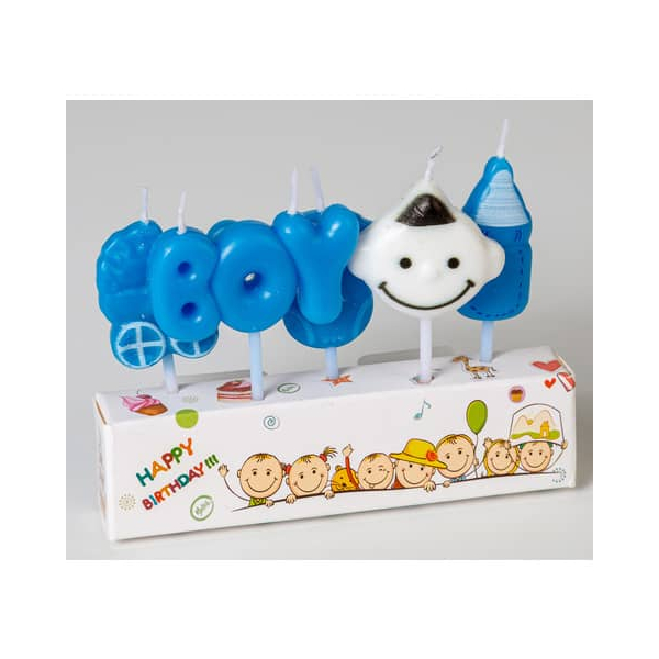 9004546529231 -  Geburtstagskerze 52923 blau  9004546529231 Head 5 Stück