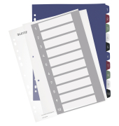 Kunststoffregister Style 12370000, 1 bis 10, A4+, 0,30 mm, farbige Taben, 10-teilig
