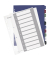 Kunststoffregister Style 1237-00-00, 1 bis 10, A4+, 0,30 mm, farbige Taben, 10-teilig
