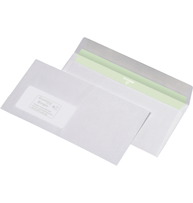 Briefumschlag 30005444, DIN lang, mit haftklebend, 80g, weiß