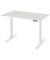 Schreibtisch Adlatus 100, elektrisch h&ouml;henverstellbar, 65-130cm (H), 125x80cm (BxT), rechteckig, wei&szlig; / lichtgrau