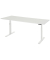 Schreibtisch Adlatus 100, elektrisch h&ouml;henverstellbar, 65-130cm (H), 200x80cm (BxT), rechteckig, wei&szlig; / lichtgrau
