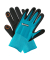 Gartenhandschuhe 42% Polyester, 55% Nitril, 3% Elasthan, Nitrilbeschichtung der Handflächen, Nitrilbeschichtung, anthrazit/türki