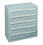 Schubladenschrank 36266 5 Sch&uuml;be 100 x 110 x 50 cm grau abschlie&szlig;bar