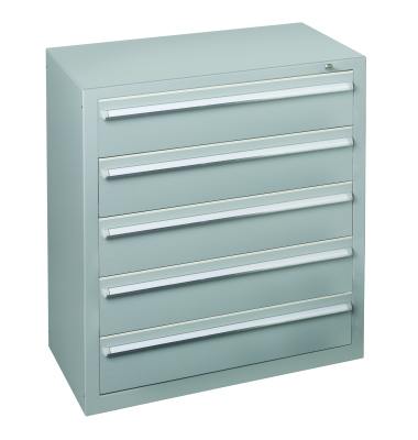 Schubladenschrank 36266 5 Sch&uuml;be 100 x 110 x 50 cm grau abschlie&szlig;bar