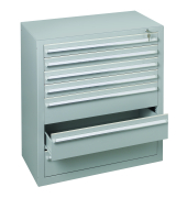 Schubladenschrank 36267 4/3 7 Sch&uuml;be 100 x 110 x 50 cm grau abschlie&szlig;bar