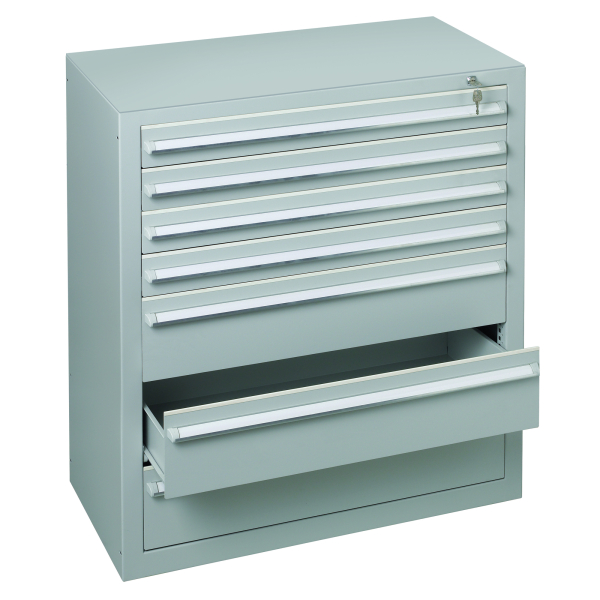 4004514276766 - Schubladenschrank 36267 4 3 7 Schübe 100 x 110 x 50 cm grau abschließbar 4004514276766 SCHULTE