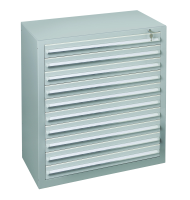 Schubladenschrank 36268 10 Sch&uuml;be  100 x 110 x 50 cm grau abschlie&szlig;bar