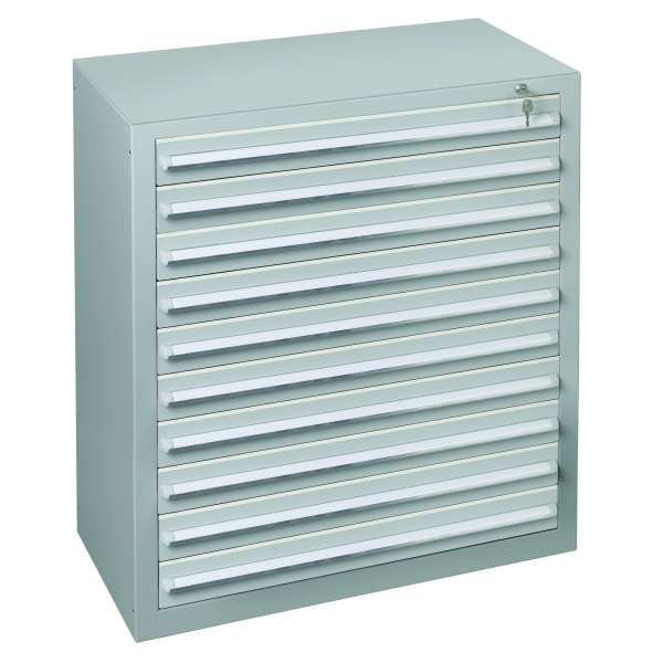 4004514276773 - Schubladenschrank 36268 10 Schübe  100 x 110 x 50 cm grau abschließbar 4004514276773 SCHULTE