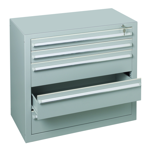4004514276780 - Schubladenschrank  36269  2 3 5 Schübe 100 x 90 x 50 cm grau abschließbar 4004514276780 SCHULTE