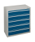 Schubladenschrank 36285 5 Sch&uuml;be 100 x 110 x 50 cm blau grau abschlie&szlig;bar