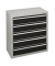 Schubladenschrank 36316 5 Sch&uuml;be 100 x 110 x 50 cm schwarz grau abschlie&szlig;bar