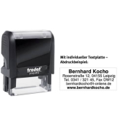 Stempel Printy mit Textplatte schwarz
