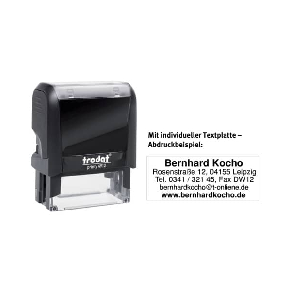 9004546463818 - Stempel Printy mit Textplatte schwarz 9004546463818 trodat 9004546463818 - Stempel Printy mit Textplatte schwarz 9004546463818 trodat