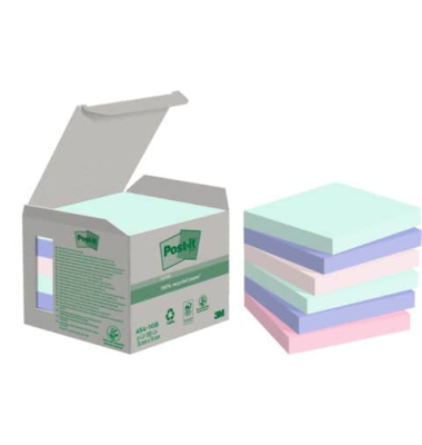 Haftnotizen 654-1GB, Recycling Notes, 76x76mm, hellblau, quadratisch