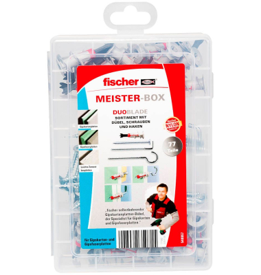 Meister-Box - DuoBlade Dübel- und Schrauben-Sortiment Ø 44,24,5 mm x 4046 mm