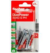 DuoPower 8x40 S PH K  2K Dübel mit Schrauben Ø 8 mm x 40 mm