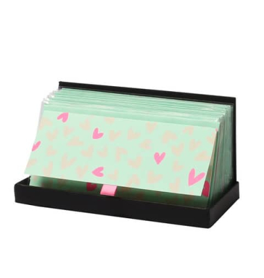 Briefkarten 16471587200 DIN lang Hearts grün