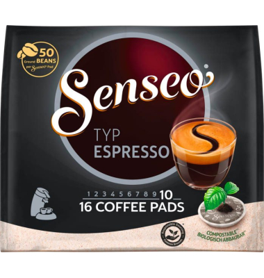 ESPRESSO Kaffeepads, Arabicabohnen kräftig,