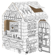 Ausmalbild weiß Spielhaus Candyshop-Restaurant