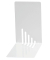 Buchstützen 3501002 8,5x14x14cm (BxTxH) Metall weiß