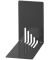 Buchst&uuml;tzen 3501090 8,5x14x14cm (BxTxH) Metall schwarz
