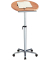 Stehpult, höhenverstellbar 75-120cm (H), 61x51cm (BxT), halbrund, buche / silber