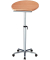 Stehpult, höhenverstellbar 75-120cm (H), 61x51cm (BxT), halbrund, buche / silber