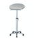 Stehpult, höhenverstellbar 75-120cm (H), 61x51cm (BxT), halbrund, grau / silber/grau
