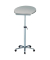 Stehpult, höhenverstellbar 75-120cm (H), 61x51cm (BxT), halbrund, grau / silber/grau