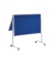 Moderationstafel, 120x150cm, Textil + Textil (beidseitig), pinnbar, klappbar, blau + blau