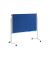 Moderationstafel, 120x150cm, Textil + Textil (beidseitig), pinnbar, klappbar, blau + blau