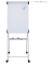 Flipchart MAULpro, 6377095, 69x96cm (BxH), silber, mit Rollen, mit 1 Seitenarm