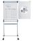 Flipchart MAULpro, 6377095, 69x96cm (BxH), silber, mit Rollen, mit 1 Seitenarm