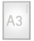 Plakat-Klapprahmen Standard, 6604308, silber, A3, Aluminium