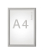 Plakat-Klapprahmen MAULstandard, 6604408, silber, A4, 25mm Profil, Aluminiumrahmen