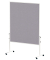 Moderationstafel Solid 636 56 82, 120x150cm, Filz + Filz (beidseitig), pinnbar, mit Rollen, grau + grau