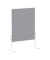 Moderationstafel Solid 636 56 82, 120x150cm, Filz + Filz (beidseitig), pinnbar, mit Rollen, grau + grau