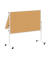 Moderationstafel Solid 636 68 82, 120x150cm, mobil Kork + Kork (beidseitig), pinnbar, klappbar, braun + braun