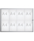 Schaukasten extraslim 8 x A4 extraflach Metallrückwand weiß, silber magnetisch