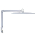 Schreibtischlampe MAULwork 820 52 02, LED, dimmbar, mit Tischklemme, weiß